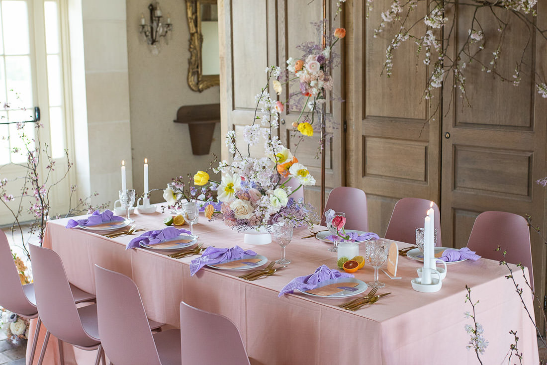 table de mariage decoration printemps couleurs pastel idees deco